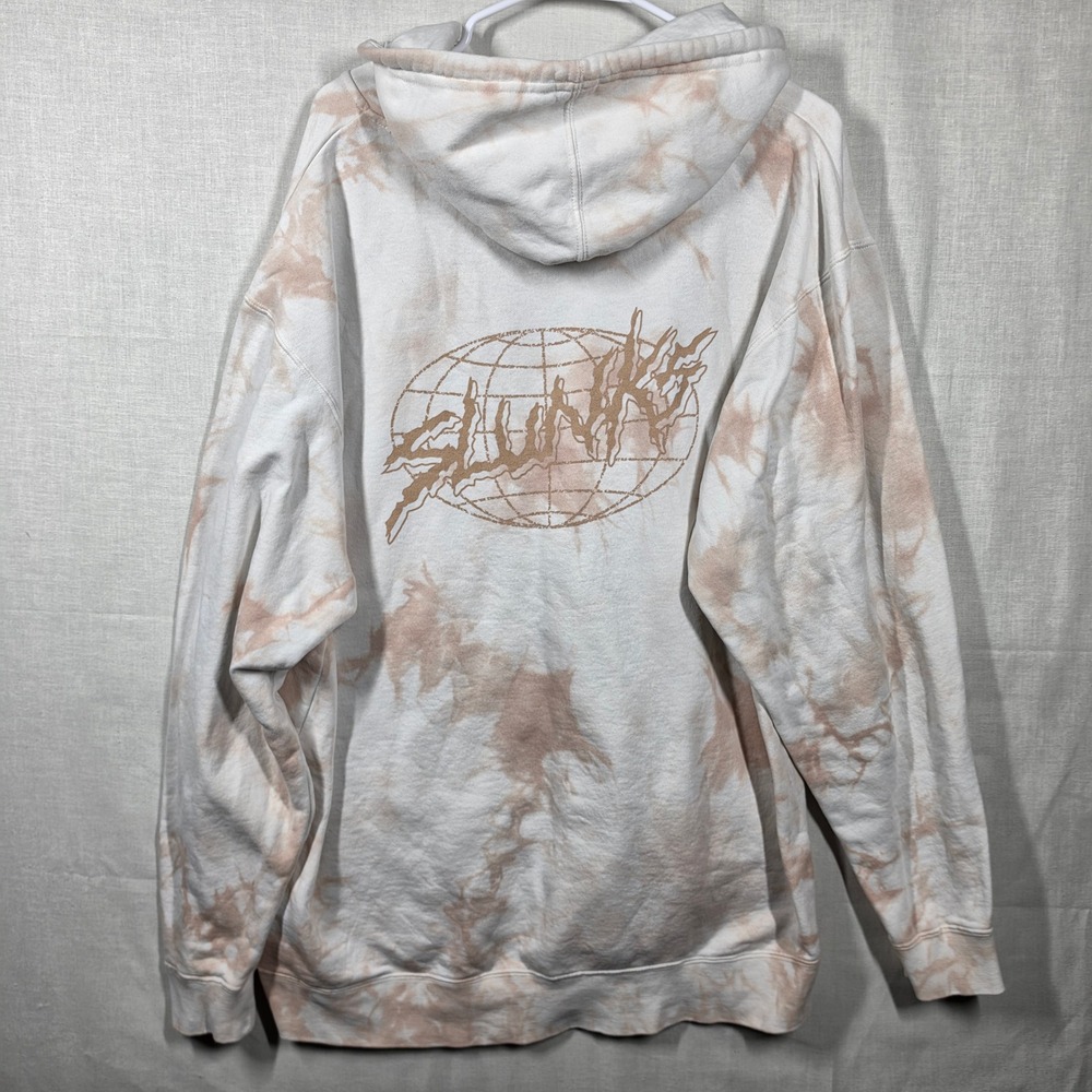 Slunks Sweater Mens 2XL Hoodie Beach Volleyball Neutral Tie Dye Graphic Pullover